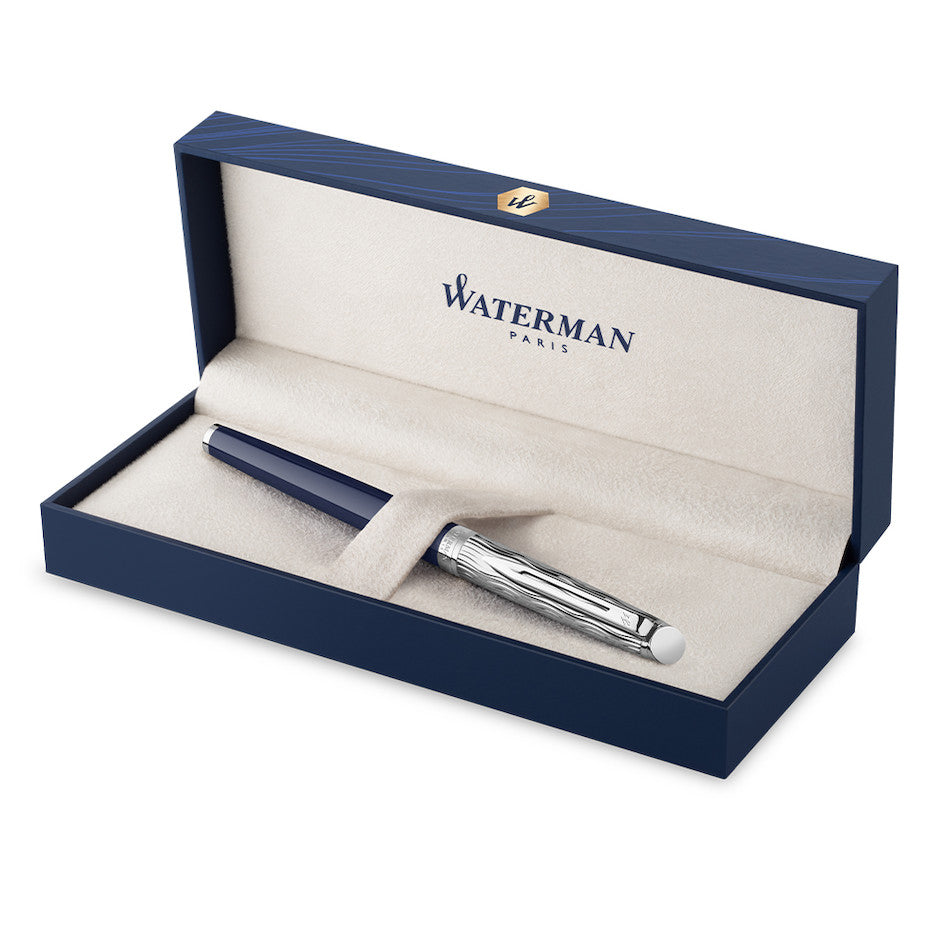 Waterman Hemisphere Deluxe Fountain Pen Special Edition Blue with Chrome Trim