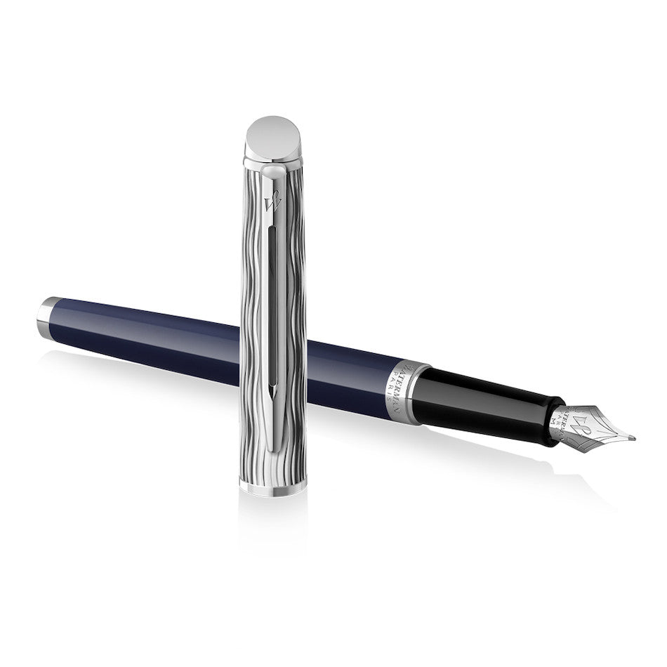 Waterman Hemisphere Deluxe Fountain Pen Special Edition Blue with Chrome Trim