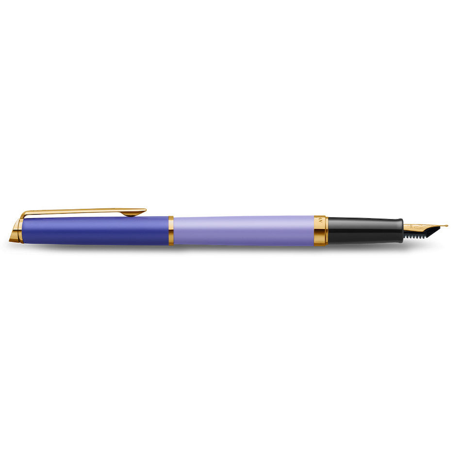 Waterman Hemisphere Colour Block Fountain Pen Purple with Gold Trim