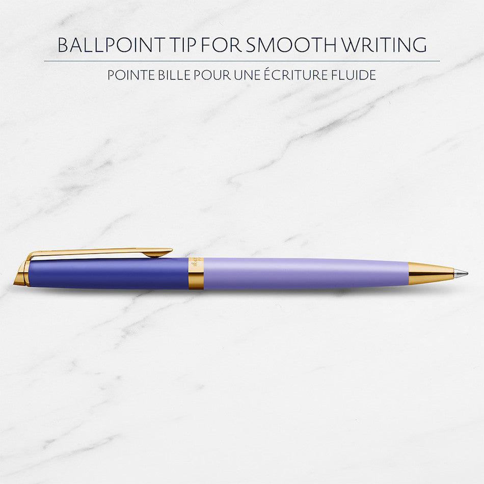 Waterman Hemisphere Colour Block Ballpoint Pen Purple with Gold Trim