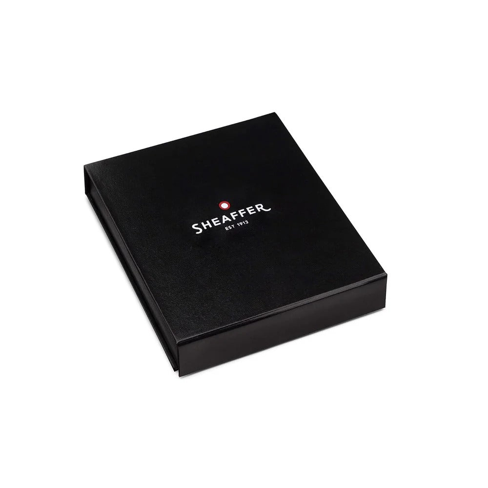 Sheaffer Gift Set 300 Glossy Black with Gold-Tone Trim Ball Pen with Gold Table Clock
