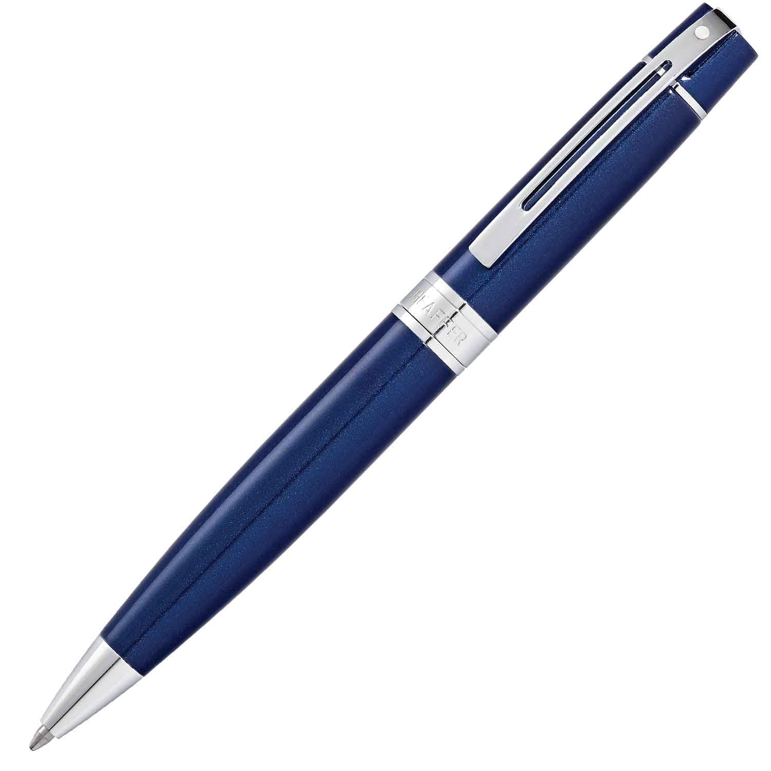 Sheaffer 300 Ballpoint Pen Glossy Blue with Chrome Trim