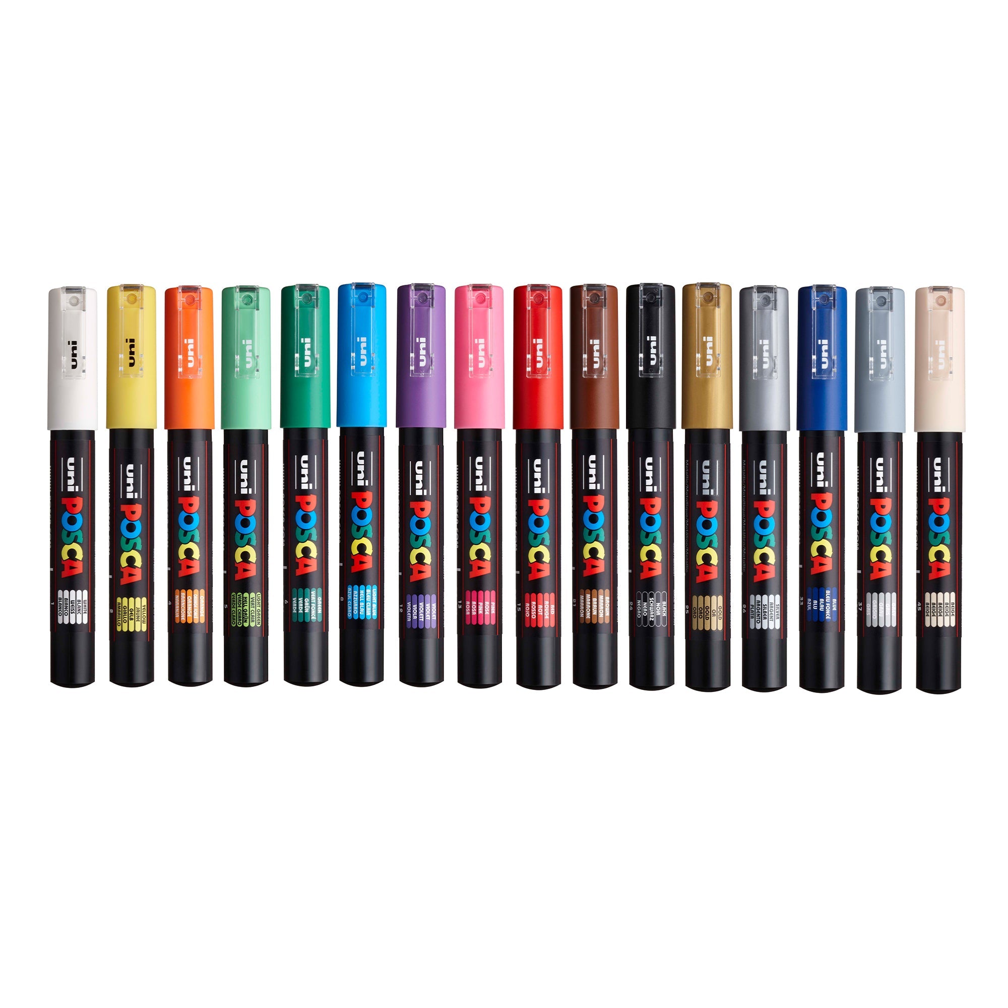 Uniball POSCA PC-1M, Water-Based Paint Markers, (16 Pack)